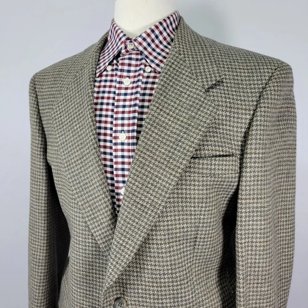 Hart Schaffner Marx Men's Tweed Sport Coat‎ Blazer Two Button Soft Tailored 40S